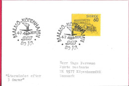 SVERIGE - 50° OF FIRST FLIGHT SAS FROM MALMO TO KOPENHAVN * 4.7.1974* ON OFFICIAL ENVELOPE - Briefe U. Dokumente