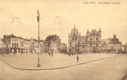 BELGIQUE - Malines - Grand Place Et Halles - Carte Postale Ancienne - Mechelen