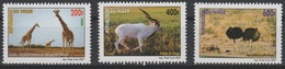 Niger 2007 Mi. 2003-2005 Girafes Addax Autruches Ostrich Strauß Giraffe Faune Fauna ** 3 Val. - Giraffe