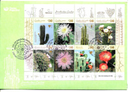 #75241 ARGENTINE,ARGENTINA 2023 FLORA FLOWERS CACTUS MINISHEET FDC - Neufs