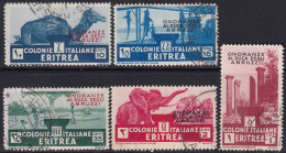 Eritrea 1934 Sc 168-72 Sa 213-7 Partial Set Used Abruzzi Issue - Eritrea