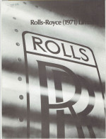 Dépliant Publicitaire Rolls-Royce 1975 Présentant Les Moteurs Aéronautiques, Navals Et Industriels - Publicités