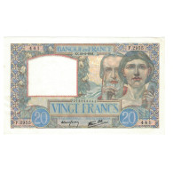 France, 20 Francs, Science Et Travail, 1941, F.2955, TTB+, Fayette:12.12, KM:92b - 20 F 1939-1942 ''Science Et Travail''