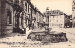 FRANCE - 68 - Ribeauvillé - La Fontaine Et L'Hôtel De Ville - Carte Postale Ancienne - Ribeauvillé