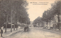 FRANCE - 35 - Rennes - L'Avenue De La Gare ( Au Fond La Caserne St-Georges ) - Carte Postale Ancienne - Rennes