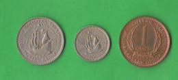Caraibi British Caribbean 1 + 10 + 25 Cents 1962 / 65 Caraïbes Britanniques Caribe - Caraibi Britannici (Territori)