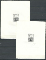 MAROC 1949 N° PA 98 & 99 En épreuves D'artiste Noires  Signées Dufresne - Autres & Non Classés