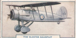 28 Gloster Gauntlet, Fighter - Aircraft Series 1938 - Godfrey Phillips Cigarette Card - Original - Military - Travel - Phillips / BDV
