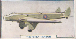 5 Fairey Hendon, Bomber - Aircraft Series 1938 - Godfrey Phillips Cigarette Card - Original - Military - Phillips / BDV