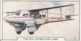 8 De Havilland Express Airliner - Aircraft Series 1938 - Godfrey Phillips Cigarette Card - Original - Military - Phillips / BDV
