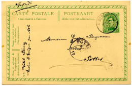 BELGIQUE - SIMPLE CERCLE RELAIS A ETOILES MESNIN-L'EVEQUE SUR ENTIER CARTE POSTALE 5C ALBERT 1ER, 1919 - Cachets à étoiles