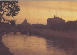 CARTOLINA  ROMA,LAZIO-PONTE E CASTEL S.ANGELO-STORIA,MEMORIA,CULTURA,RELIGIONE,BELLA ITALIA,NON VIAGGIATA - Ponts