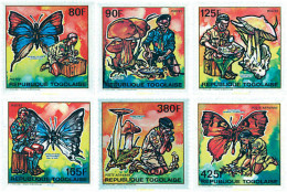 77022 MNH TOGO 1990 ESCULTISMO. SETAS Y MARIPOSAS - Ragni