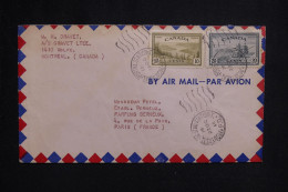 CANADA - Enveloppe De Montréal Pour Paris Par Avion En 1946  - L 143311 - Lettres & Documents