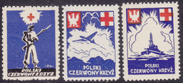 POLAND 1941 - Exile Governm. In London/Red Cross, Complete Set Of 3 - MNH - Government In Exile In London