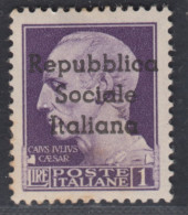 ITALY - 1944 R.S.I. - TERAMO Em. Locale  N.8  Cat. 350 Euro - Linguellato - MH* RARO - Emissions Locales/autonomes