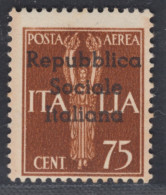 ITALY - 1944 R.S.I. - TERAMO Em. Locale  N.14  Cat. 120 Euro - Linguellato - MH* RARO - Emissions Locales/autonomes