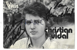 Christian Vidal (1950-  ). Dédicacée - Gehandtekende Foto's