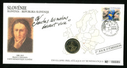 Slovénie / Slovenia,  2 Euro, 2007, 1er Jour D'Emission (30-04-2006) - Enveloppe Philatélique Et Numismatique  - Slovenia