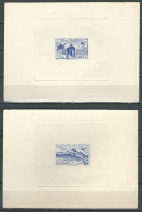 MAROC 1948 N° PA 65 & 66 En épreuves D'artiste Bleues - Other & Unclassified