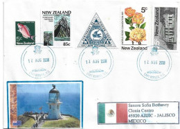 Cape Reinga Lighthouse, North Of New Zealand, Letter Addressed To Mexico. Two Photos - Cartas & Documentos
