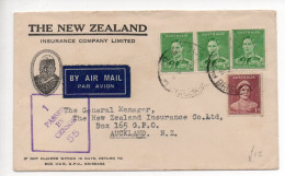 New Zealand Air Mail Cover Censor Cache (c110) - Airmail