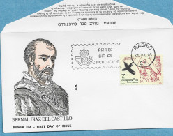 3763   FDC.  Madrid 1985,  Bernaz Diaz Del Castillo - FDC