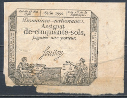 °°° FRANCE ASSIGNAT 50 SOLS 1793  Serie 1990 °°° - Assignats