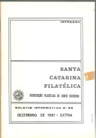 SANTA CATARINA FILATELICA - BRAZIL - MAGAZINE - 1987 -  N° 38 - Revues & Journaux