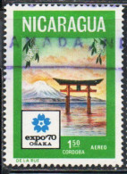 NICARAGUA 1970 EXPO 70 OSAKA INTERNATIONAL EXHIBITION 1.50cor USED USATO OBLITERE' - Nicaragua