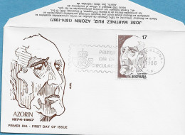 3763   FDC. Barcelona 1986, Azorín - FDC