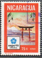 NICARAGUA 1970 EXPO 70 OSAKA INTERNATIONAL EXHIBITION 75c USED USATO OBLITERE' - Nicaragua