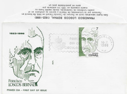 3763   FDC. Barcelona 1986,  Francisco Loscos Bernal - FDC