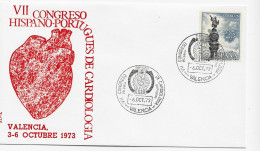 3763   FDC. Valencia 1973,Vll Congreso Hispano- Portugués De Cardiologia. - FDC