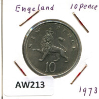 10 PENCE 1973 UK GRANDE-BRETAGNE GREAT BRITAIN Pièce #AW213.F - 10 Pence & 10 New Pence