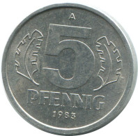 5 PFENNIG 1983 A DDR EAST ALLEMAGNE Pièce GERMANY #AE015.F - 5 Pfennig