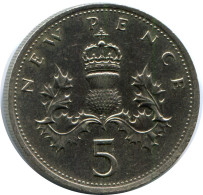 5 NEW PENCE 1978 UK GBAN BRETAÑA GREAT BRITAIN Moneda #AZ015.E - 5 Pence & 5 New Pence