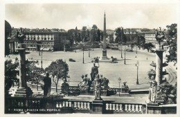 Italia Roma (Rome) Cartolina Postale Vera Fotografia E. Verdesi 1930`s Piazza Del Popolo - Altare Della Patria