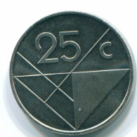 25 CENTS 1991 ARUBA (NÉERLANDAIS NETHERLANDS) Nickel Colonial Pièce #S13638.F - Aruba