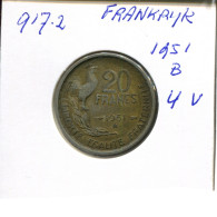 20 FRANCS 1951 B FRANCE French Coin #AN464 - 20 Francs