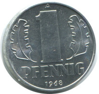 1 PFENNIG 1968 A DDR EAST ALEMANIA Moneda GERMANY #AE074.E - 1 Pfennig