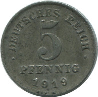 5 PFENNIG 1919 D ALEMANIA Moneda GERMANY #AE655.E - 5 Renten- & 5 Reichspfennig