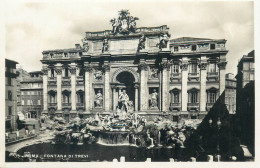Italia Roma (Rome) Cartolina Postale Vera Fotografia E. Verdesi 1930`s Fontana Di Trevi - Fontana Di Trevi