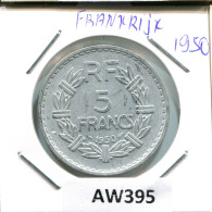 5 FRANCS 1950 FRANCIA FRANCE Moneda #AW395.E - 5 Francs