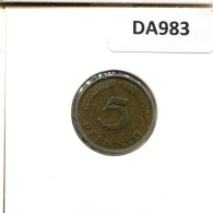 5 PFENNIG 1976 F WEST & UNIFIED GERMANY Coin #DA983.U - 5 Pfennig