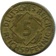 5 REICHSPFENNIG 1924 D DEUTSCHLAND Münze GERMANY #DB870.D - 5 Renten- & 5 Reichspfennig