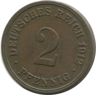 2 PFENNIG 1912 D DEUTSCHLAND Münze GERMANY #AE558.D - 2 Pfennig