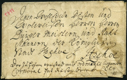 SCHLESWIG-HOLSTEIN - ALTBRIEFE 1711, Cito-Briefhülle Aus Itzehoe An Die Herren Bürgermeister Und Ratsmänner Der Königl.  - Schleswig-Holstein
