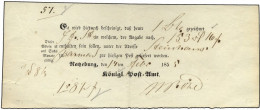 SCHLESWIG-HOLSTEIN RATZEBURG, Ortsdruck Auf Einlieferungsschein (1855), Feinst - Prephilately