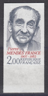 FRANCE : 1983 - MENDES FRANCE N° 2298a NON DENTELE NEUF ** LUXE SANS CHARNIERE - 1981-1990